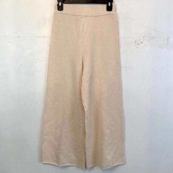 Sincerly Jules Pants - SINCERELY JULES cream knit wide leg pants sz M